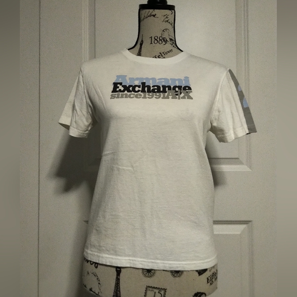 Armani Exchange White T-Shirt - Size L